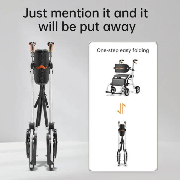 3 in 1 Folding Walker Wheelchair