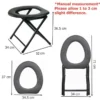 Collapsible Backrest Toilet Chair for Elderly