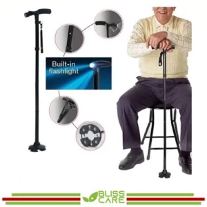 5da51bf335099d216728e82da1ea46f6 4 Section Foldable Adjustable Walking Stick