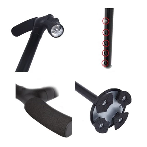 ba84f6f3d6fe61a4bf8523138708d811 4 Section Foldable Adjustable Walking Stick