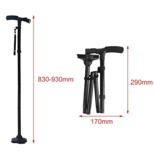bcce29a13a6a7d486527cb366b82f76f 4 Section Foldable Adjustable Walking Stick
