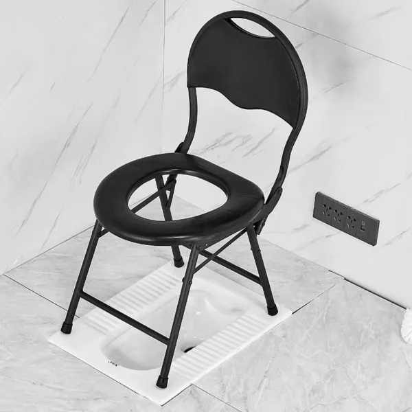 Collapsible Backrest Toilet Chair for Elderly