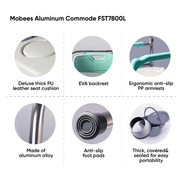 my-11134207-7r98u-lnhyw6xvffzw09 MOBEES Aluminum Commode Chair FST7800L