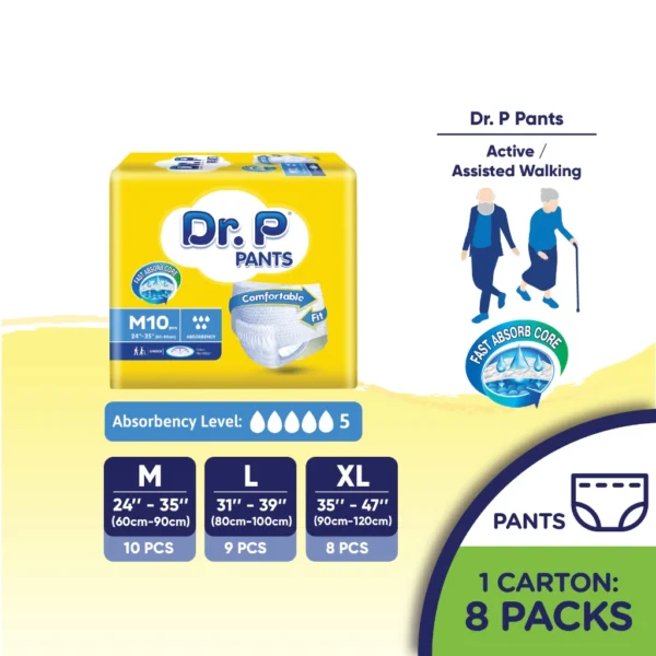Dr. P Basic Level 5 Adult Diaper Pants 8 Packs
