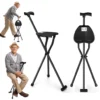 Folding Walking Cane Chair Tripod