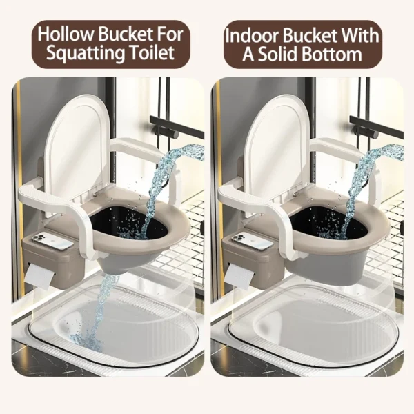 Portable Commode Toilet Bowl for Adults