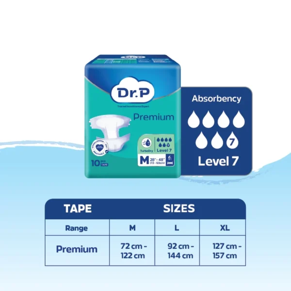 Dr. P Level 7 Premium Adult Diaper 8 Packs